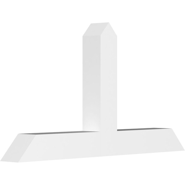Ekena Millwork Portland Architectural Grade PVC Gable Bracket, 60"W x 32 1/2"H x 6"D x 6"F, 13/12 Pitch GBP060X33X0606POR00 - main